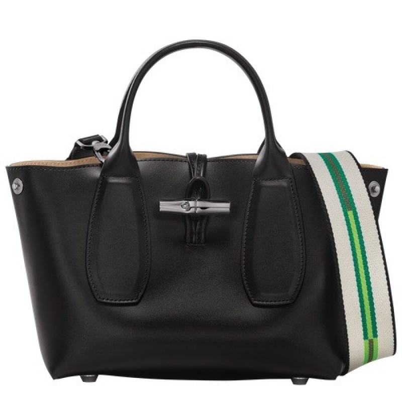 Black Longchamp Roseau S Handbag | SN-LCMP47774