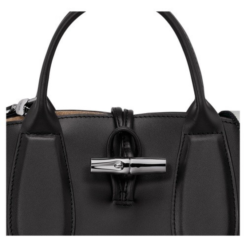 Black Longchamp Roseau S Handbag | SN-LCMP47774