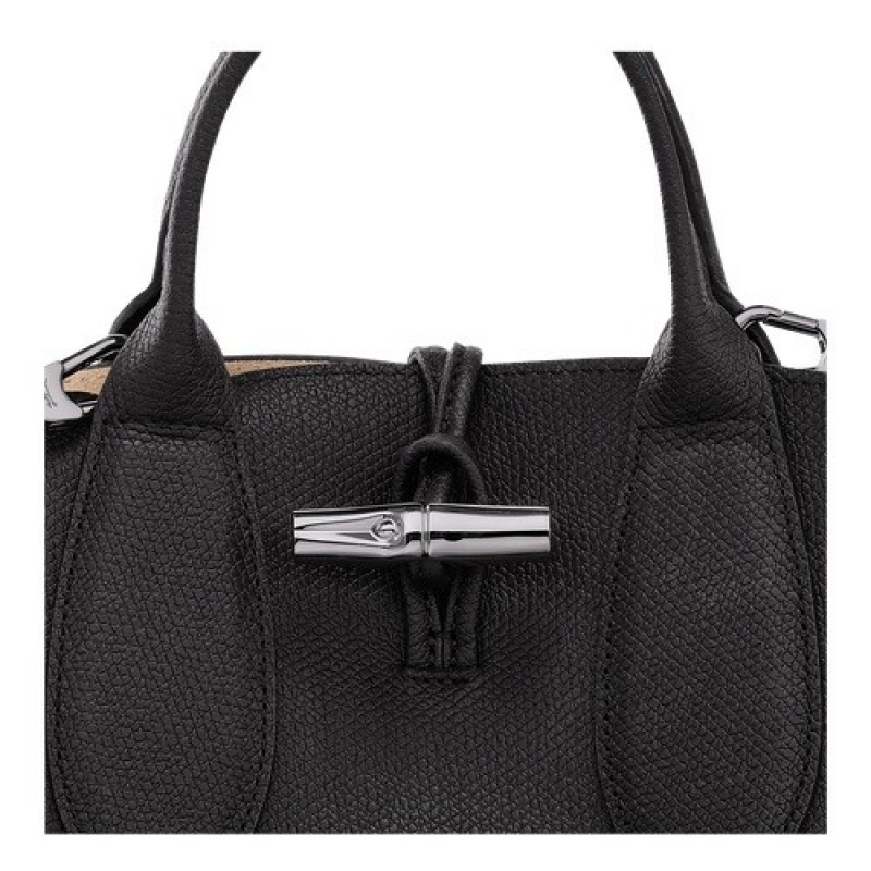 Black Longchamp Roseau S Handbag | SN-LCMP47767