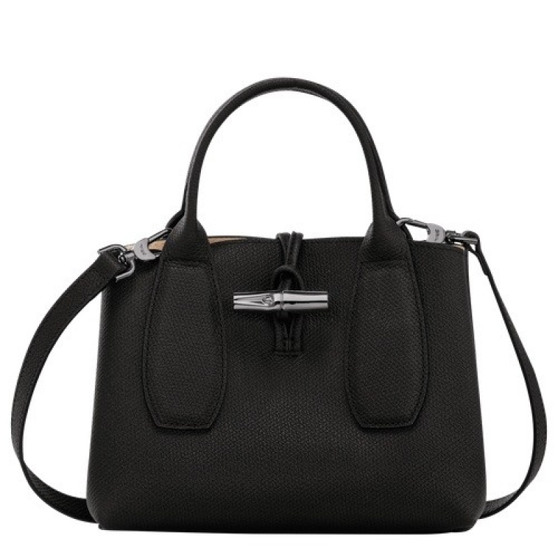 Black Longchamp Roseau S Handbag | SN-LCMP47767