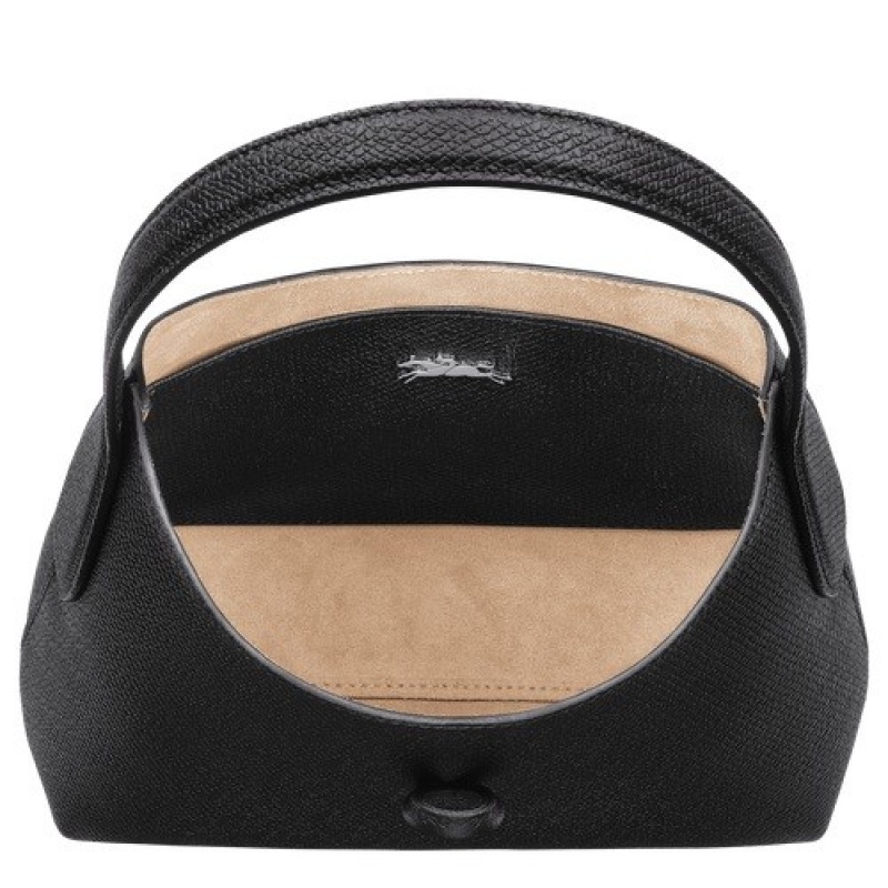 Black Longchamp Roseau S Hobo Bag | SN-LCMP47999