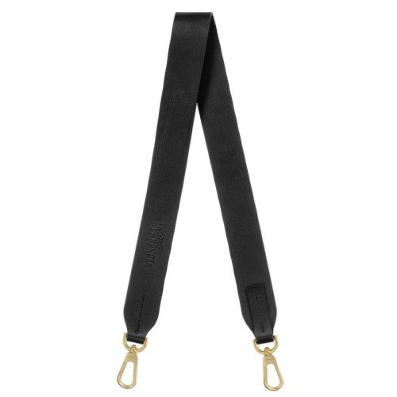 Black Longchamp Spring/Summer 2024 Collection Shoulder Strap | SN-LCMP48980