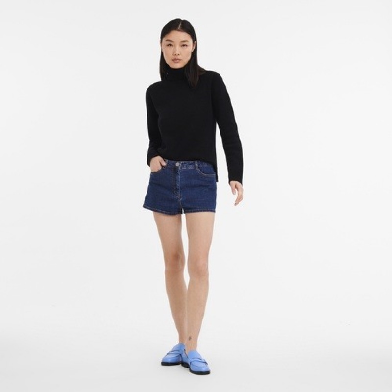 Black Longchamp Turtleneck Sweater | SN-LCMP48707