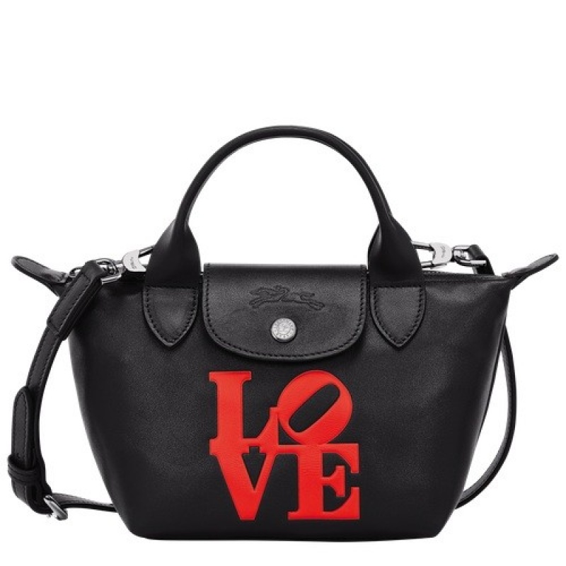 Black Longchamp X Robert Indiana Xs Handbag | SN-LCMP49201