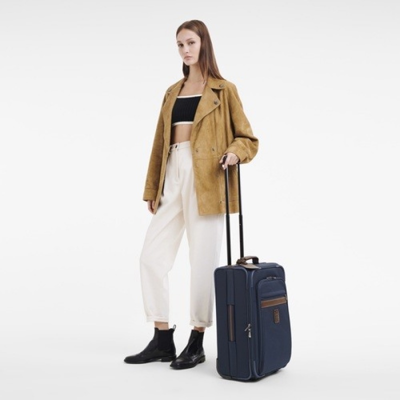 Blue Longchamp Boxford M Suitcase | SN-LCMP49375