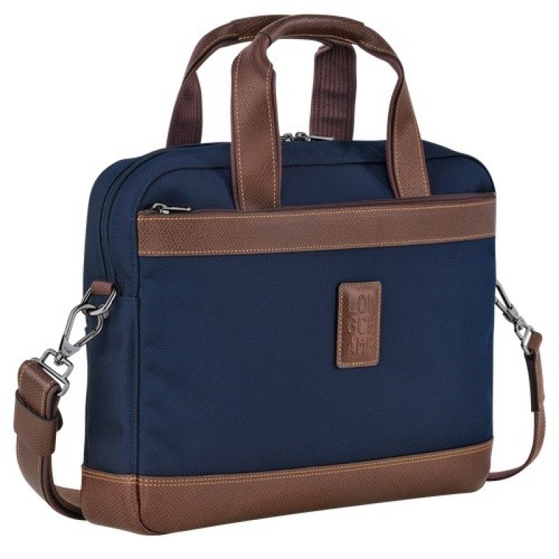 Blue Longchamp Boxford S Briefcase | SN-LCMP49031