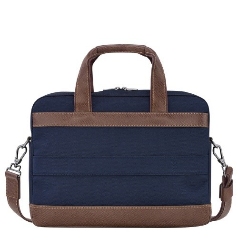 Blue Longchamp Boxford S Briefcase | SN-LCMP49031