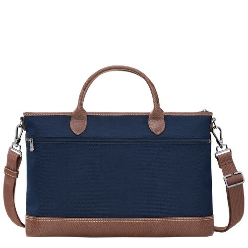 Blue Longchamp Boxford S Briefcase | SN-LCMP49034