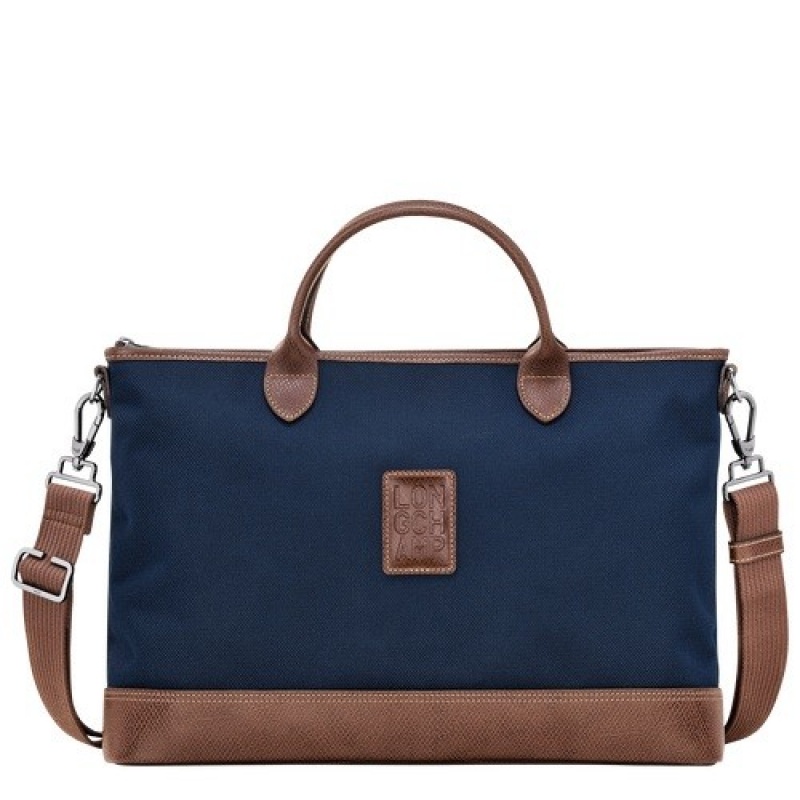 Blue Longchamp Boxford S Briefcase | SN-LCMP49034