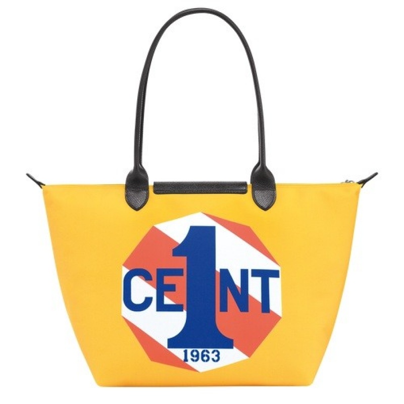 Blue Longchamp X Robert Indiana L Tote Bag | SN-LCMP47963