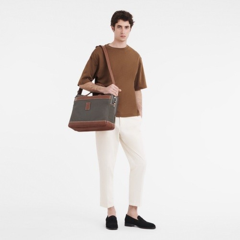 Brown Longchamp Boxford L Briefcase | SN-LCMP49029