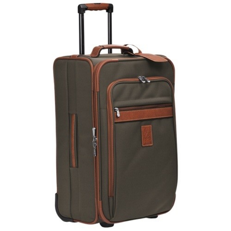 Brown Longchamp Boxford M Suitcase | SN-LCMP49376