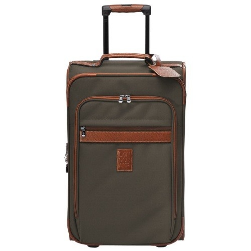 Brown Longchamp Boxford M Suitcase | SN-LCMP49376