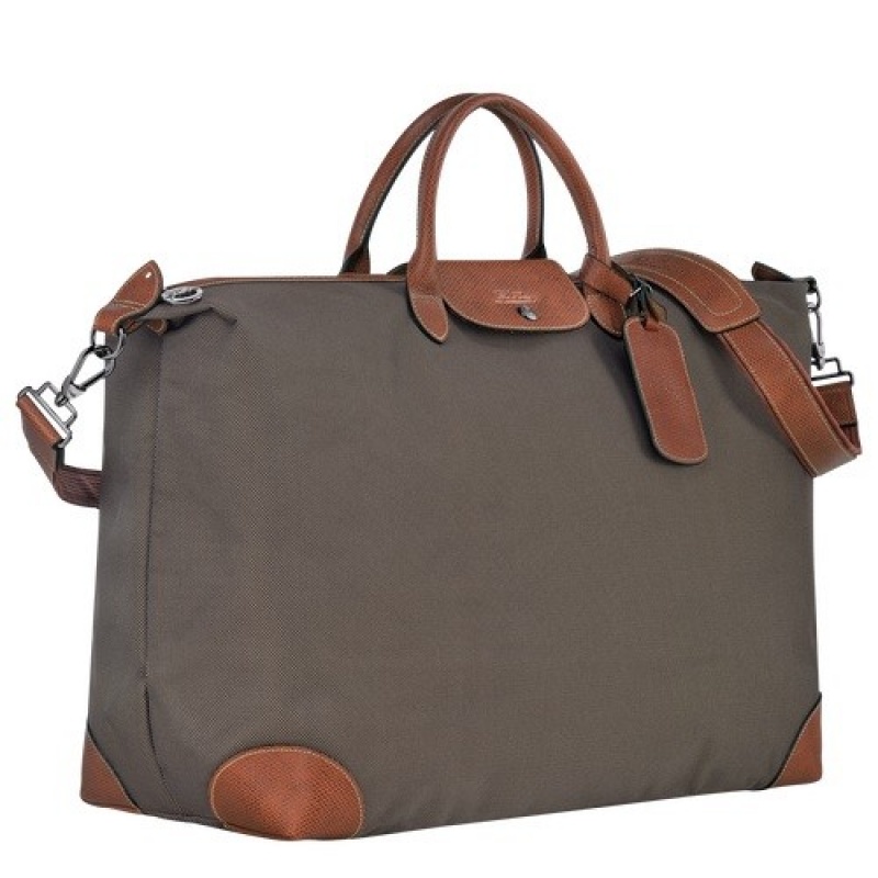 Brown Longchamp Boxford M Travel Bag | SN-LCMP49323