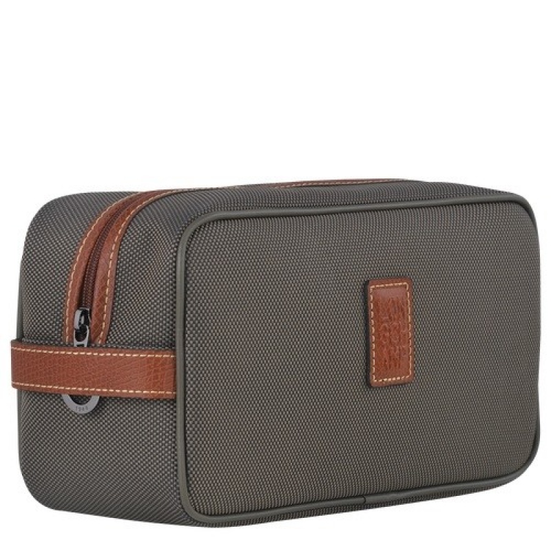 Brown Longchamp Boxford Toiletry Case | SN-LCMP49397