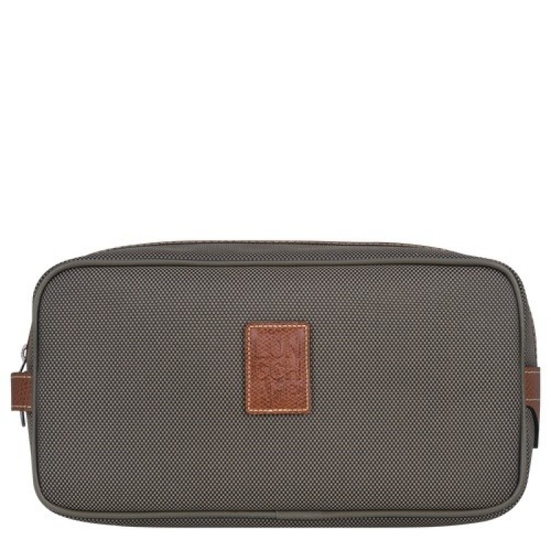 Brown Longchamp Boxford Toiletry Case | SN-LCMP49397