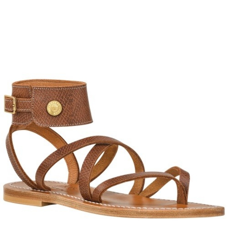 Brown Longchamp X K.Jacques Sandals | SN-LCMP48834