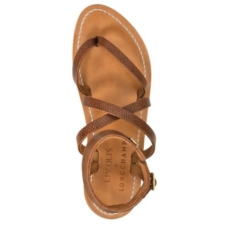 Brown Longchamp X K.Jacques Sandals | SN-LCMP48834