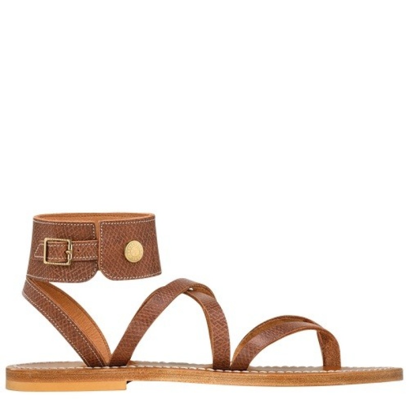 Brown Longchamp X K.Jacques Sandals | SN-LCMP48834