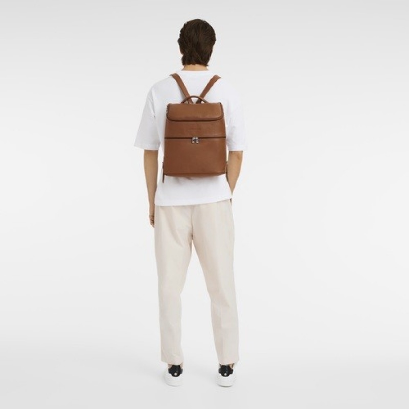 Caramel Longchamp Le Foulonné Backpack | SN-LCMP49122