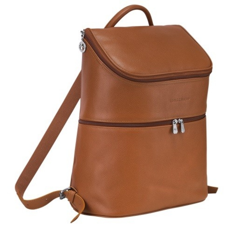 Caramel Longchamp Le Foulonné Backpack | SN-LCMP49122