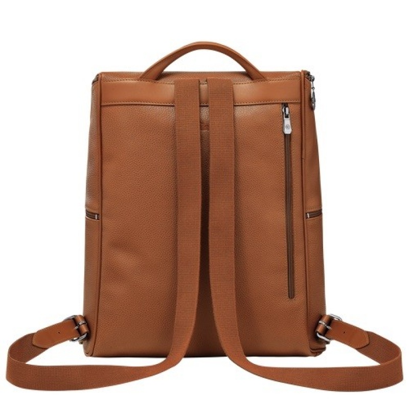 Caramel Longchamp Le Foulonné Backpack | SN-LCMP49122