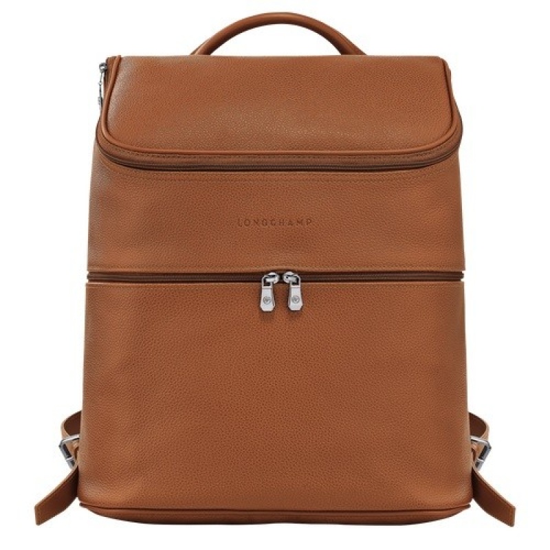 Caramel Longchamp Le Foulonné Backpack | SN-LCMP49122