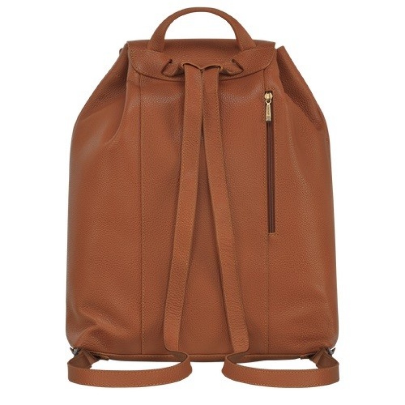 Caramel Longchamp Le Foulonné Backpack | SN-LCMP48123