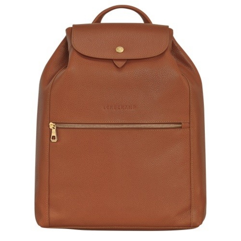 Caramel Longchamp Le Foulonné Backpack | SN-LCMP48123