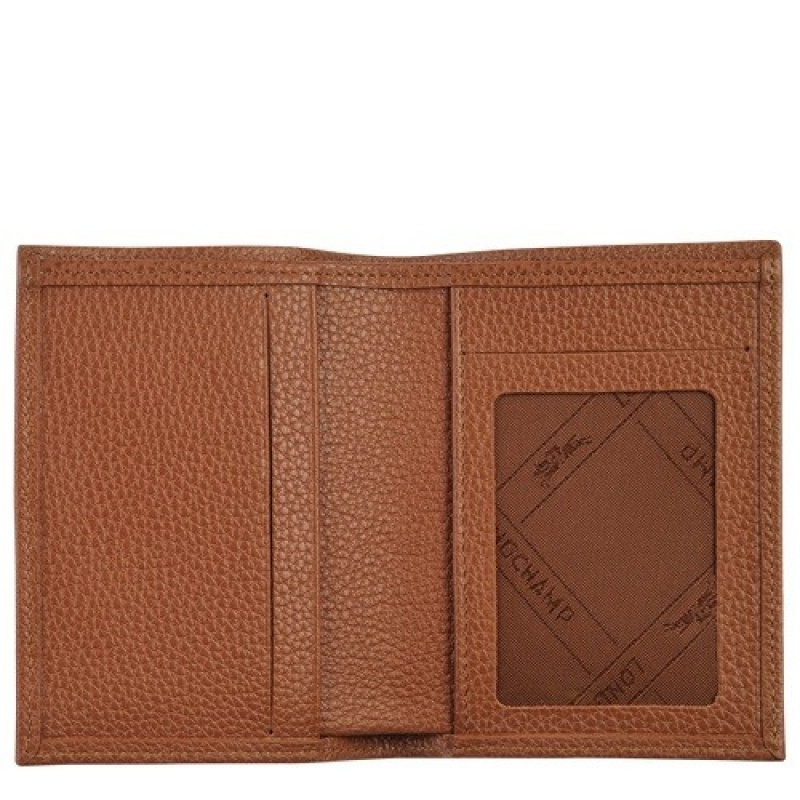 Caramel Longchamp Le Foulonné Card Holder | SN-LCMP49242