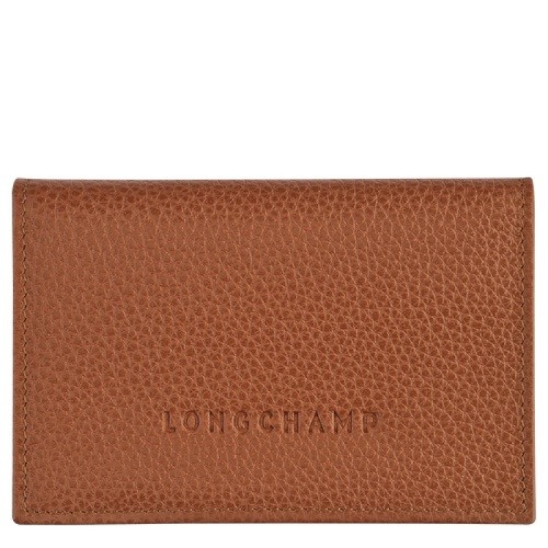 Caramel Longchamp Le Foulonné Card Holder | SN-LCMP49246