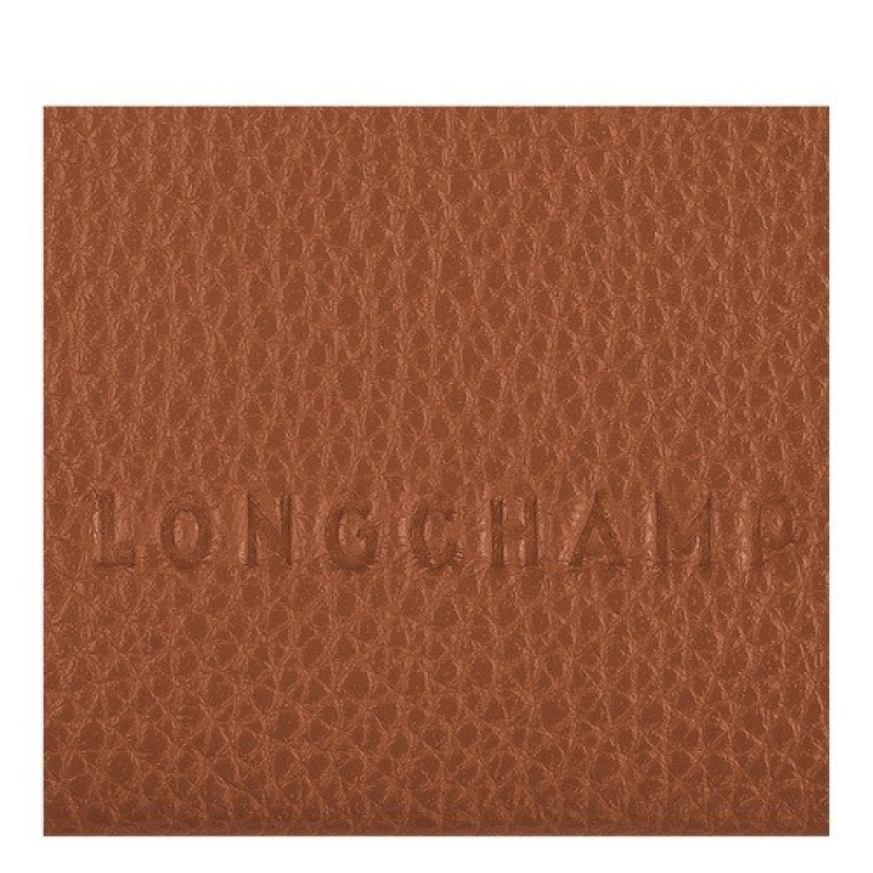 Caramel Longchamp Le Foulonné Cardholder | SN-LCMP49260