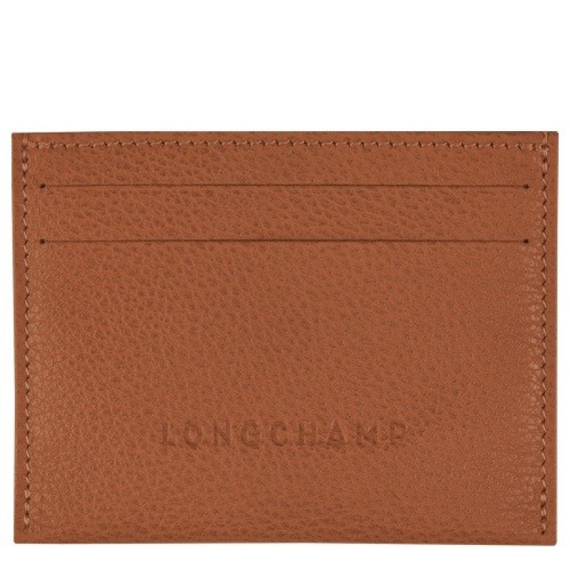 Caramel Longchamp Le Foulonné Cardholder | SN-LCMP49260