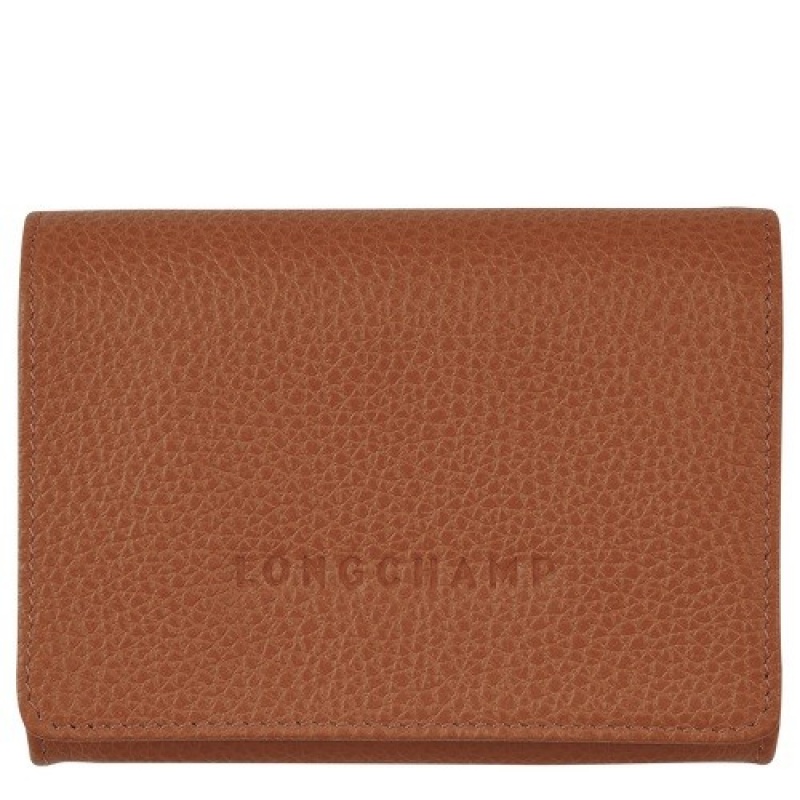 Caramel Longchamp Le Foulonné Coin Purse | SN-LCMP49275