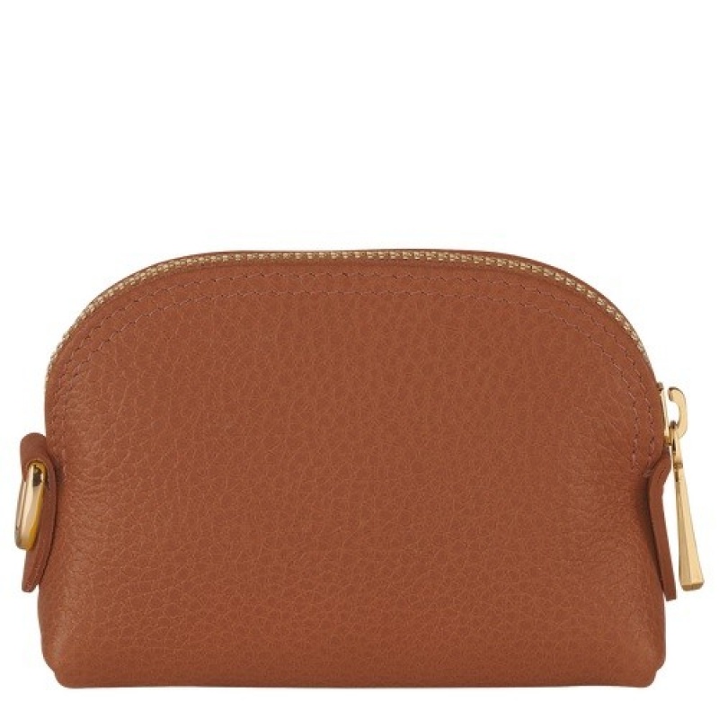 Caramel Longchamp Le Foulonné Coin Purse | SN-LCMP48365