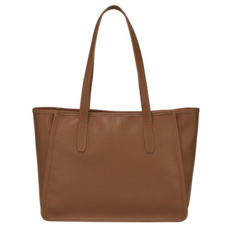 Caramel Longchamp Le Foulonné L Tote Bag | SN-LCMP47989