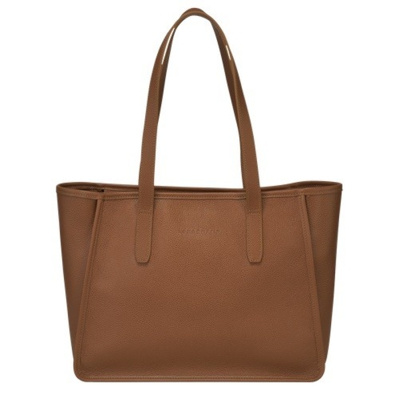 Caramel Longchamp Le Foulonné L Tote Bag | SN-LCMP47989