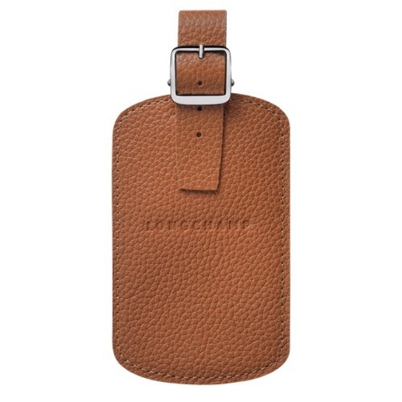 Caramel Longchamp Le Foulonné Luggage Tag | SN-LCMP48587