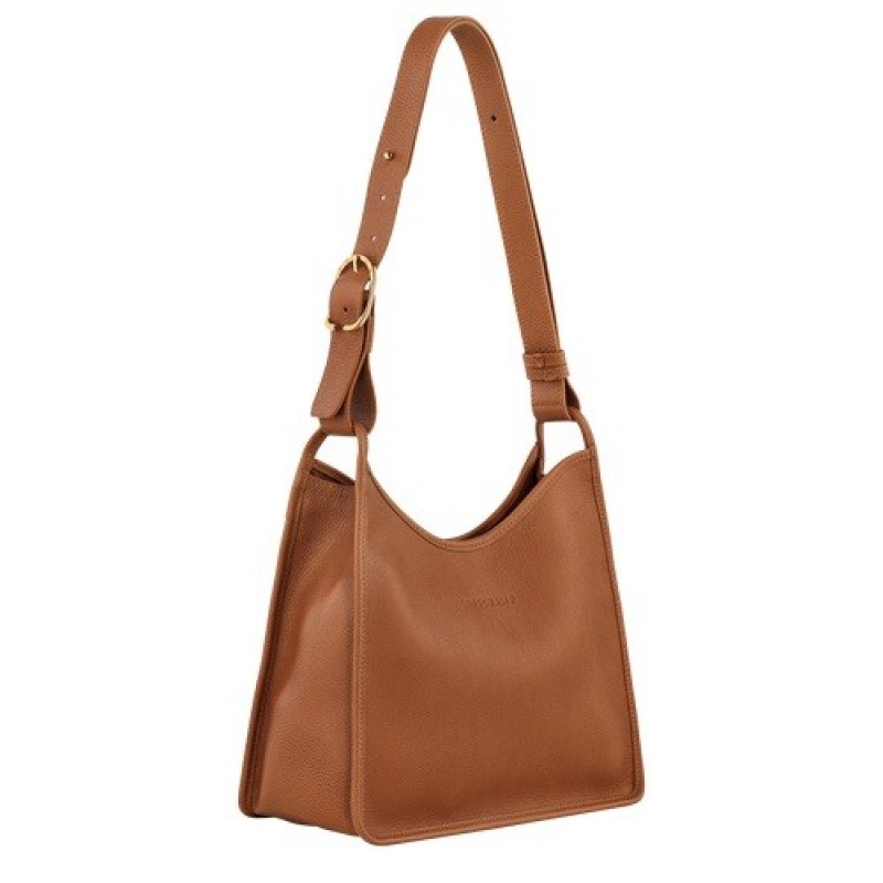 Caramel Longchamp Le Foulonné M Hobo Bag | SN-LCMP47992