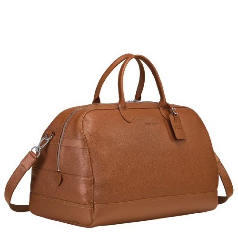 Caramel Longchamp Le Foulonné M Travel Bag | SN-LCMP49320