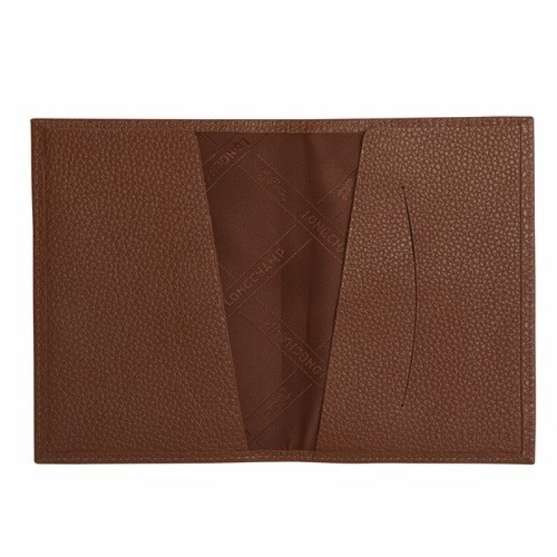 Caramel Longchamp Le Foulonné Passport Cover | SN-LCMP49415