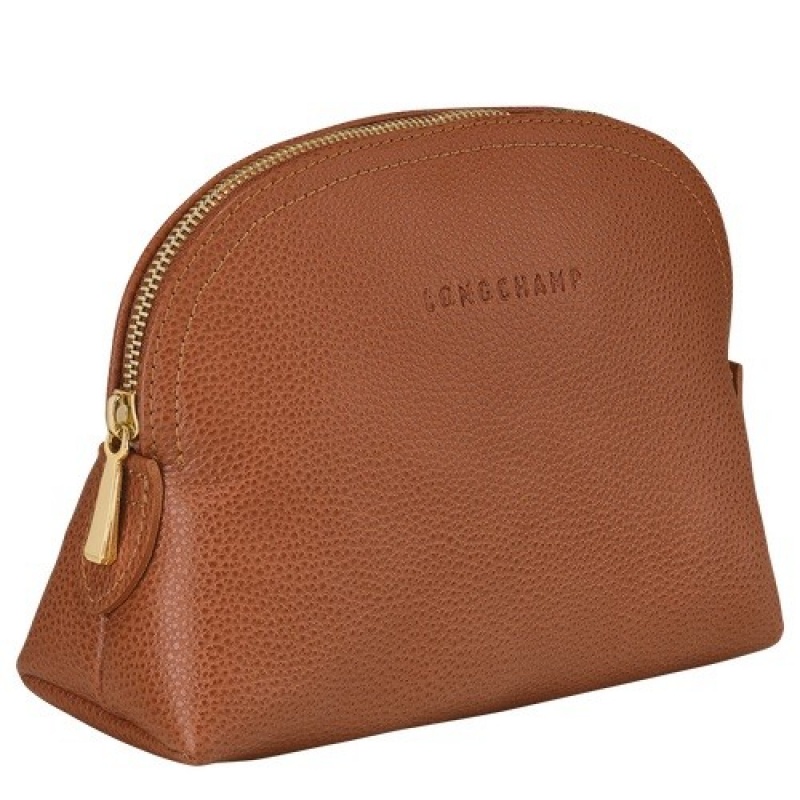 Caramel Longchamp Le Foulonné Pouch | SN-LCMP48411