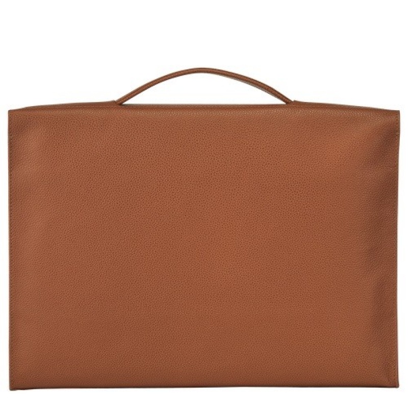 Caramel Longchamp Le Foulonné S Briefcase | SN-LCMP49041