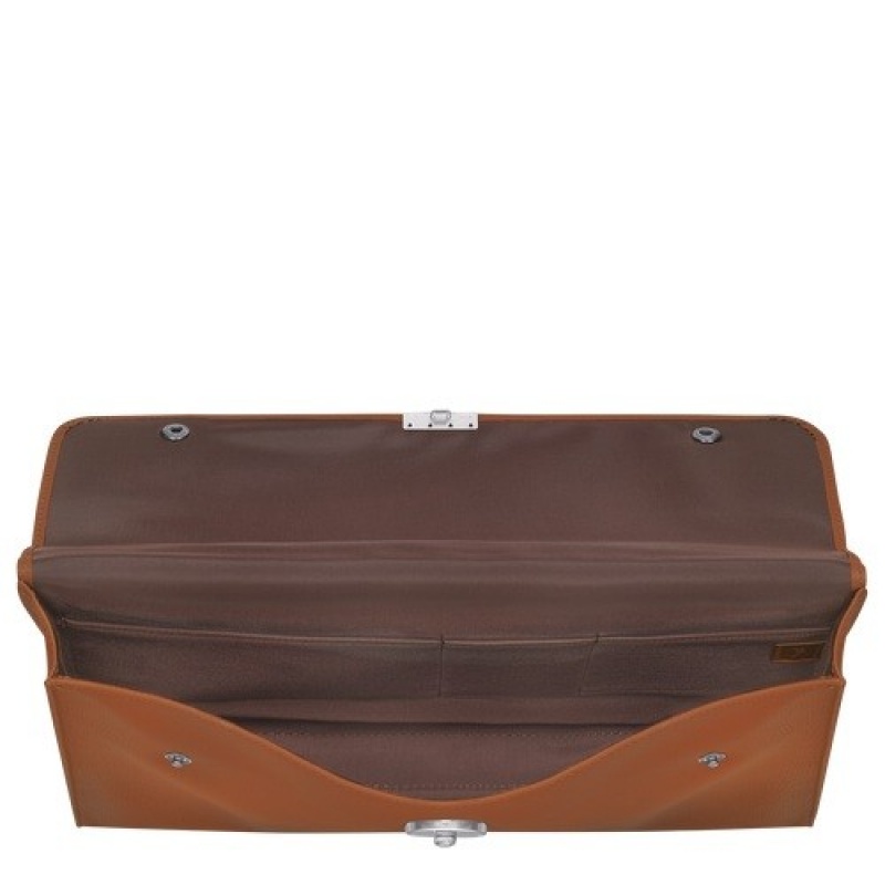 Caramel Longchamp Le Foulonné S Briefcase | SN-LCMP49041