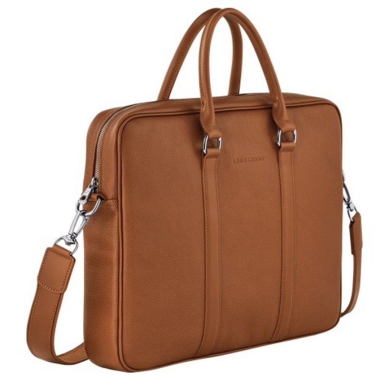 Caramel Longchamp Le Foulonné S Briefcase | SN-LCMP49047