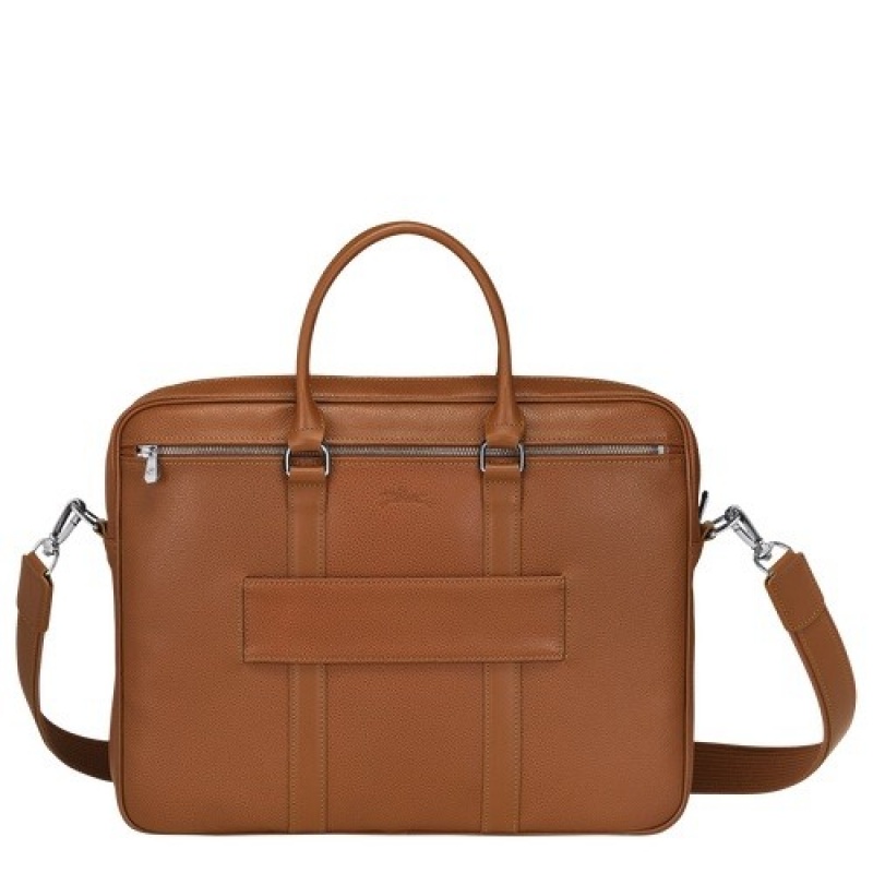 Caramel Longchamp Le Foulonné S Briefcase | SN-LCMP49047