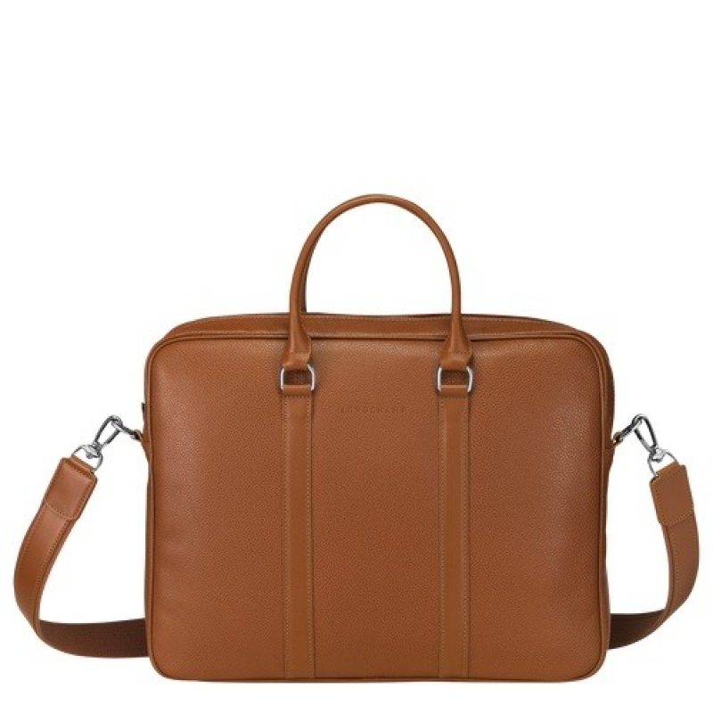 Caramel Longchamp Le Foulonné S Briefcase | SN-LCMP49047