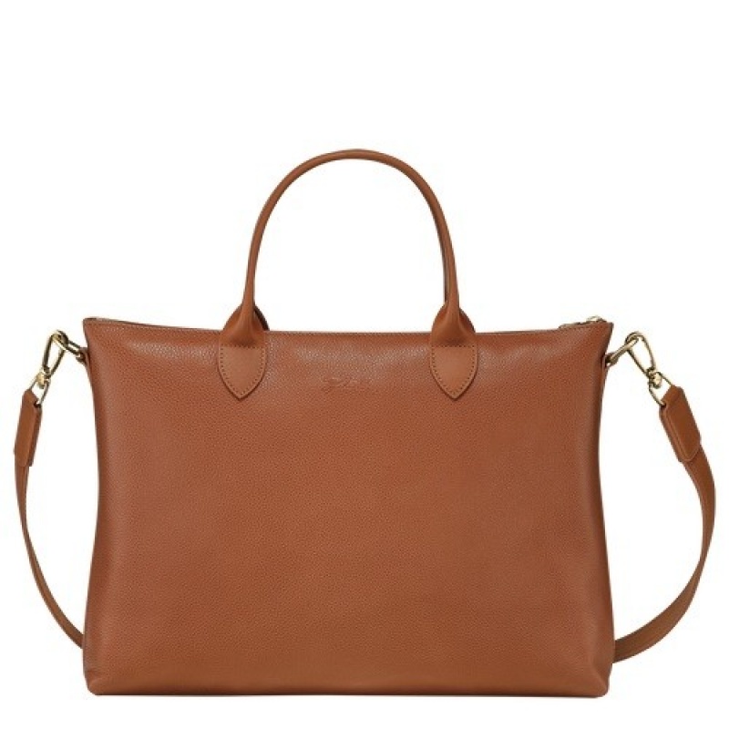 Caramel Longchamp Le Foulonné S Briefcase | SN-LCMP49061