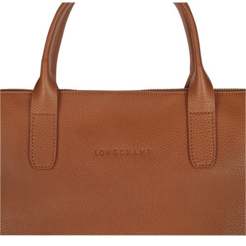 Caramel Longchamp Le Foulonné S Briefcase | SN-LCMP49061