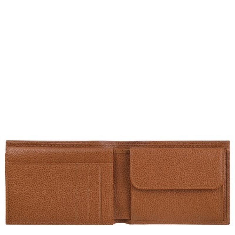 Caramel Longchamp Le Foulonné Wallet | SN-LCMP49217